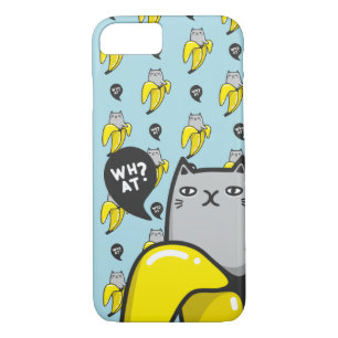 Funda Para iPhone 8/7 Gato en banana