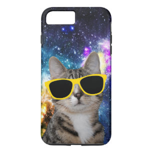 title_seo2 Gato en caso más del iPhone 7 del espacio exterio