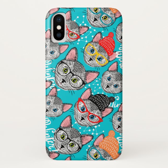 Funda De Case-Mate Para iPhone Gato en el gorra (Reverso)