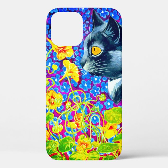 Funda De Case-Mate Para iPhone Gato en flores (Reverso )