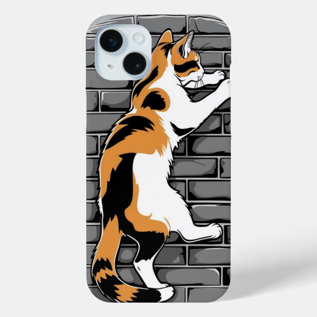 Funda De Case-Mate Para iPhone Gato en la pared (Reverso )