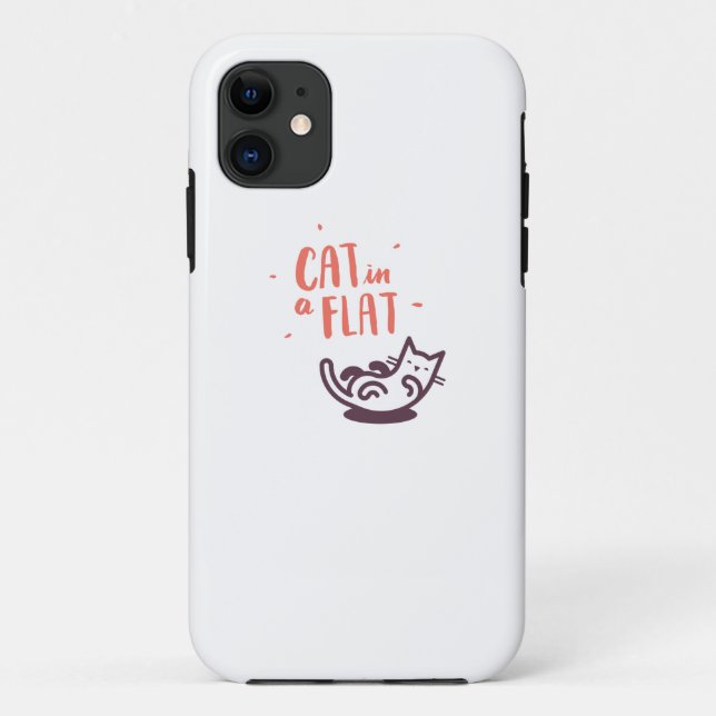 Funda De Case-Mate Para iPhone Gato en un plano (Reverso)