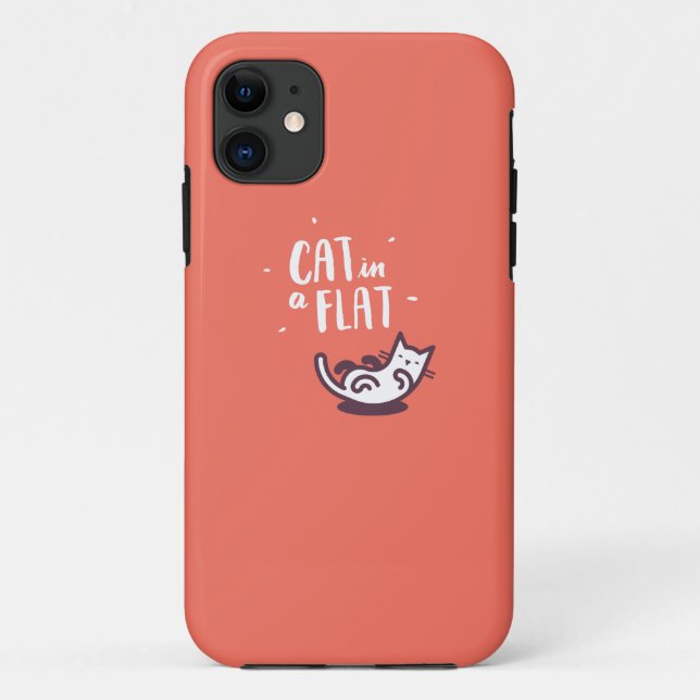 Funda De Case-Mate Para iPhone Gato en un plano (Reverso)