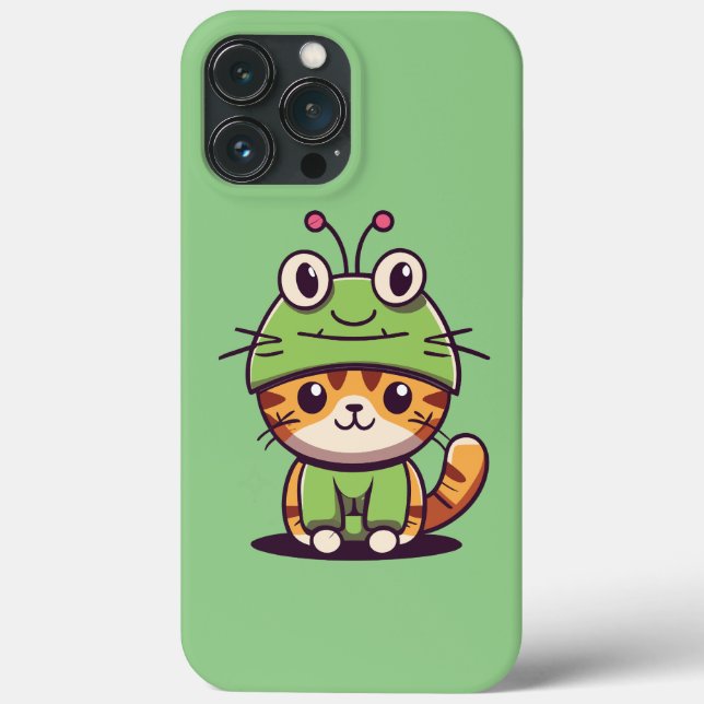 Funda De Case-Mate Para iPhone Gato encantador en Gorra de rana - Gatito Adorable (Reverso )