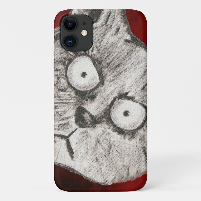 Funda De Case-Mate Para iPhone gato enojado (Reverso)