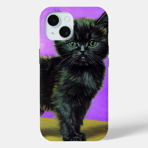 Funda Para iPhone 15 Gato estilo Van Gogh