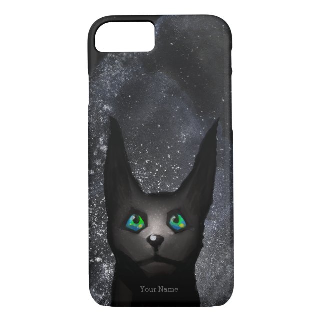 Funda De Case-Mate Para iPhone Gato extranjero extraño - cielo nocturno (Reverso)