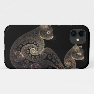 Funda Para iPhone 11 Gato fractal serpentino