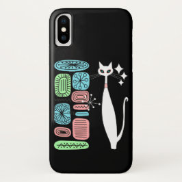 Funda Para iPhone X Gato fresco moderno de los mediados de siglo
