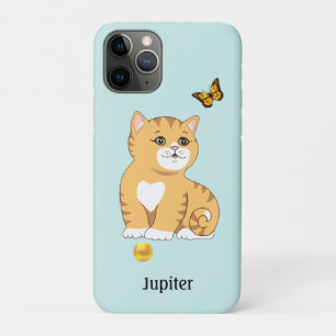 Funda Para iPhone 11 Pro Gato gatito naranja adorable