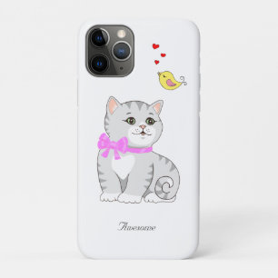 Funda Para iPhone 11 Pro Gato gatito tabby lindo en blanco
