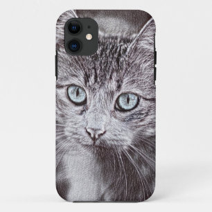 Funda Para iPhone 11 Gato Gato Gatito Gatito Gatito Con Ojos Azules Lum