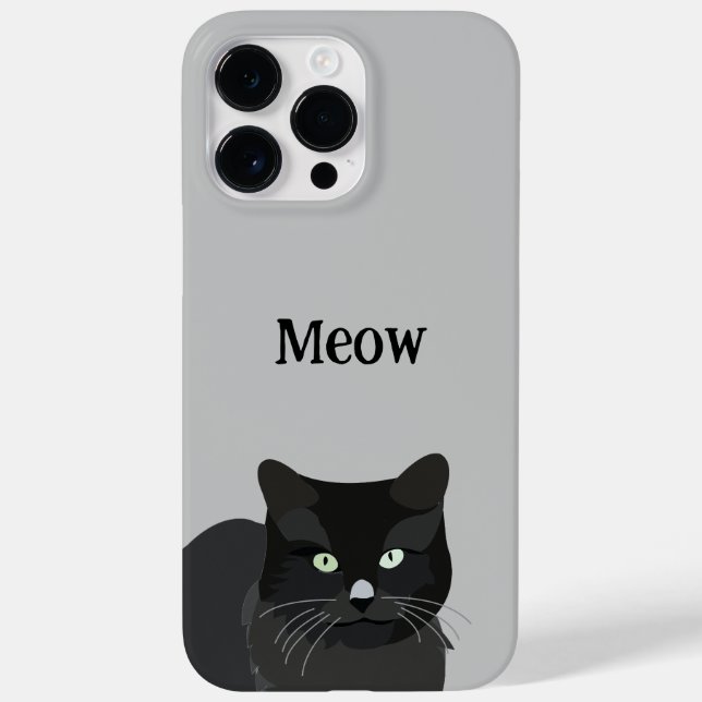 Funda De Case-Mate Para iPhone Gato Gato Negro  (Reverso)