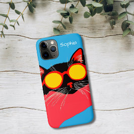 Funda Para iPhone 11 Pro Gato genial con gafas de sol