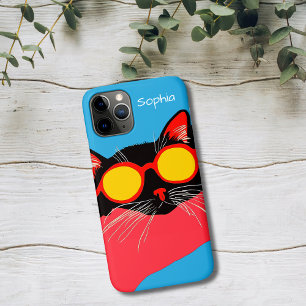 Funda Para iPhone 11 Pro Gato genial con gafas de sol