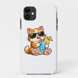 Funda Para iPhone 11 Gato Genial de Verano