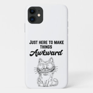 Funda Para iPhone 11 Gato gracioso - Acá solo para hacer las cosas incó