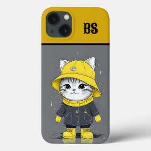 Funda Para iPhone 13 Gato gracioso en botas de lluvia - Humor de gato
