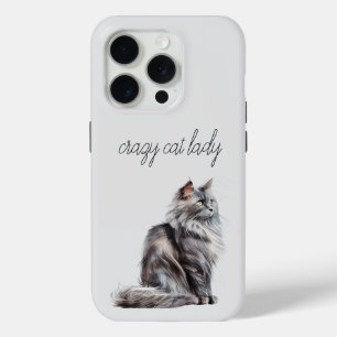 Funda Para iPhone 15 Pro Gato gris