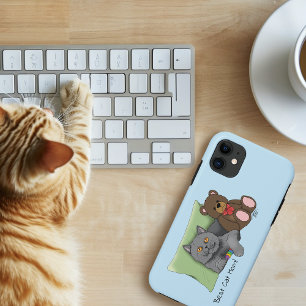 Funda Para iPhone 11 Gato gris del día de la madre feliz