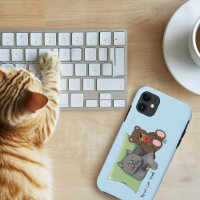 Gato gris del día del padre