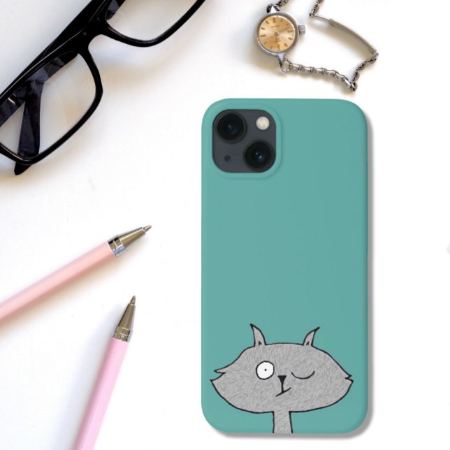 Funda De Case-Mate Para iPhone Gato gris sórdido (Subido por el creador)