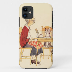 Funda Para iPhone 11 Gato impresionante y mujer del vintage que se