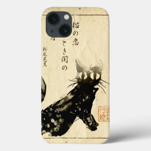 Funda Para iPhone 13 Gato japonés de la filigrana (Sumi, Haiku)