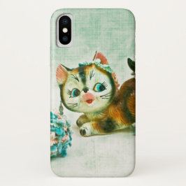 Funda Para iPhone X Gato Kitty Vintage