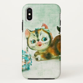Funda Para iPhone X Gato Kitty Vintage