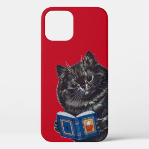 Funda Para iPhone 12 Gato leyendo un libro, Louis Wain