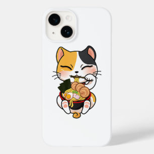 Funda Para iPhone 14 De Case-Mate Gato lindo comiendo Ramen Gato japonés de comida