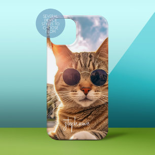 Funda Para iPhone 14 De Case-Mate Gato lindo con gafas de sol en Miami Sun