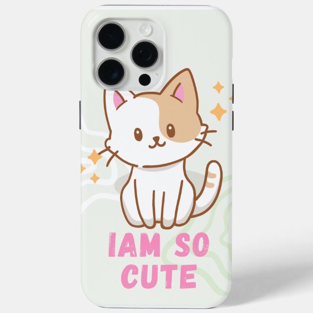Funda De Case-Mate Para iPhone gato lindo soy tan lindo (Reverso )