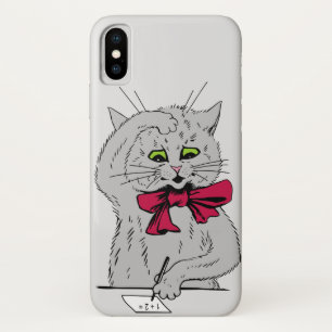 Funda Para iPhone X Gato matemático izquierdo