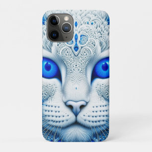 Funda Para iPhone 11 Pro Gato Místico Blanco Arte de IA Etéreo