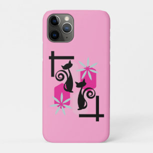 Funda Para iPhone 11 Pro Gato moderno de mediados del siglo