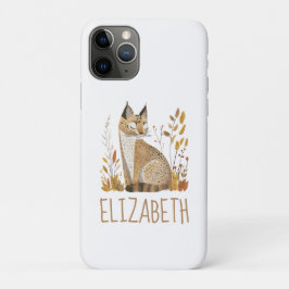 Funda Para iPhone 11 Pro Gato montés de bosque personalizado lindo