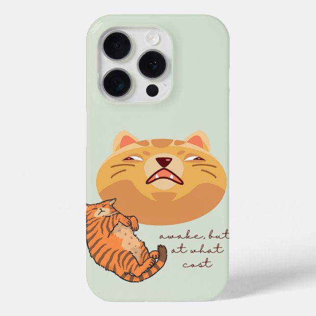Funda De Case-Mate Para iPhone Gato Naranja Cansado (Reverso )