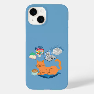 Funda Para iPhone 14 De Case-Mate Gato Naranja Perezoso
