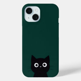 Funda Para iPhone 15 Gato negro