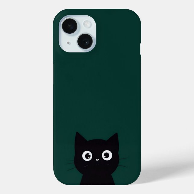 Funda De Case-Mate Para iPhone Gato negro (Reverso )