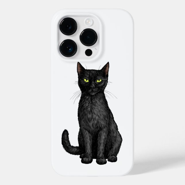 Funda De Case-Mate Para iPhone Gato negro (Reverso )