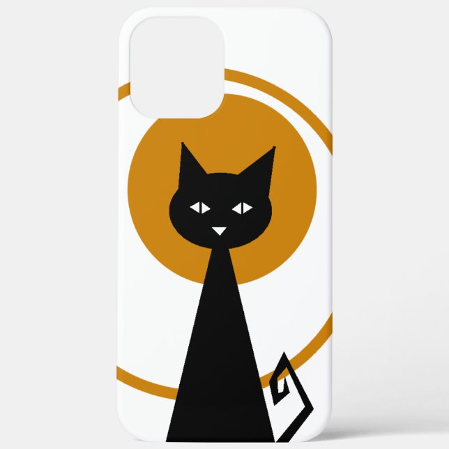 Funda De Case-Mate Para iPhone Gato negro (Reverso )