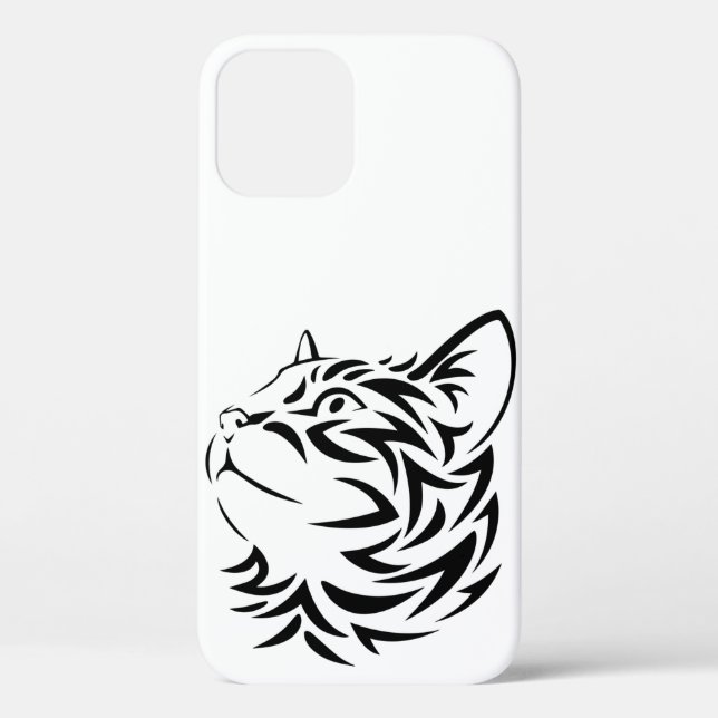 Funda De Case-Mate Para iPhone gato negro (Reverso )