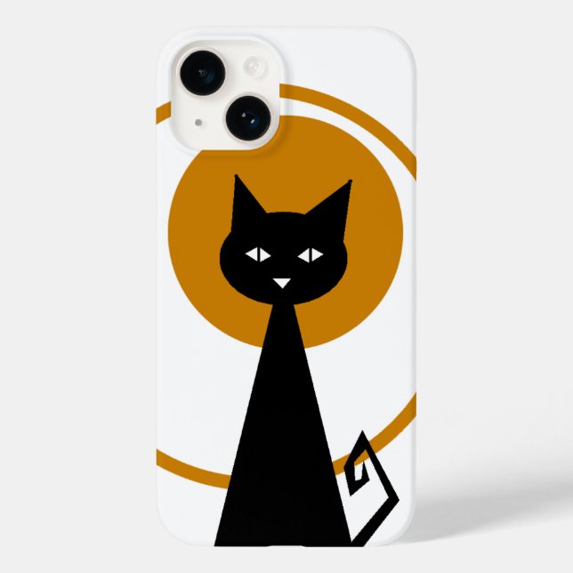 Funda De Case-Mate Para iPhone Gato negro (Reverso )