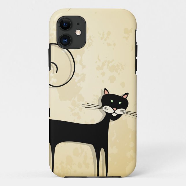 Funda De Case-Mate Para iPhone Gato negro (Reverso)