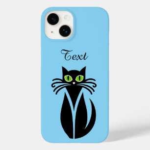 Funda Para iPhone 14 De Case-Mate Gato Negro Adorable Con Ojos Verdes