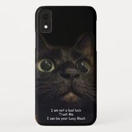Funda Para iPhone XR Gato negro afortunado