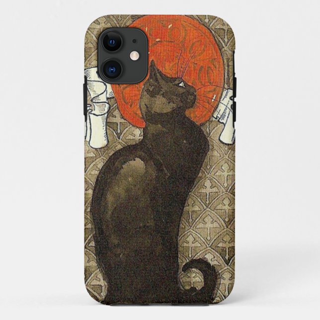 Funda De Case-Mate Para iPhone Gato negro, Alejandro Steinlen (Reverso)